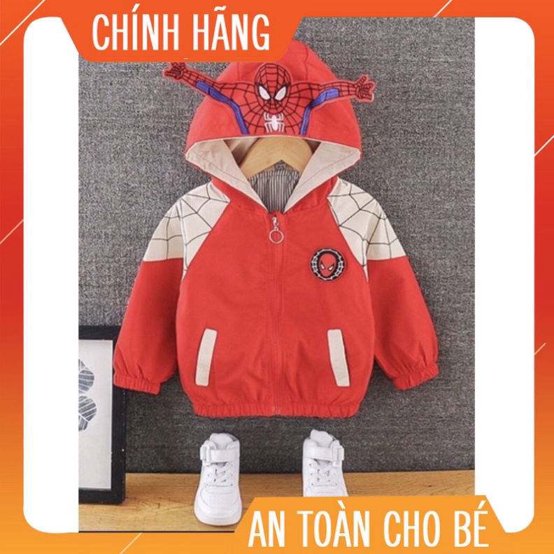 Áo Gió 2Lớp Cho Bé Nam Nữ In Hình Siêu Nhân Ngộ Nghĩnh chất liệu gió chống nước nhẹ tránh gió hiệu quả SIÊU HOT 2022