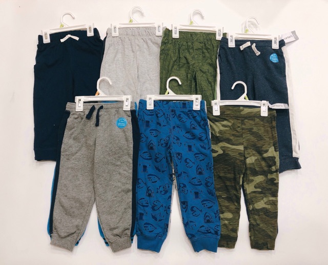 [ Chọn Màu ] Quần nỉ da cá Jogger CARTER’s xuất dư xịn cho bé trai size 3m-4t