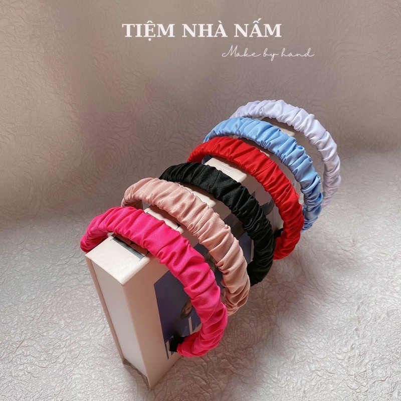 BỜM / CÀI TÓC NHÚN TRƠN BASIC CAO CẤP NHIỀU MÀU - [ Nhà Nấm handmade ]