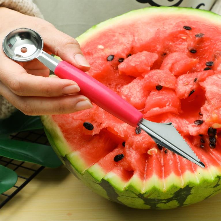 Dao Chạm Khắc Trái Cây Kiêm Muỗng Múc Kem