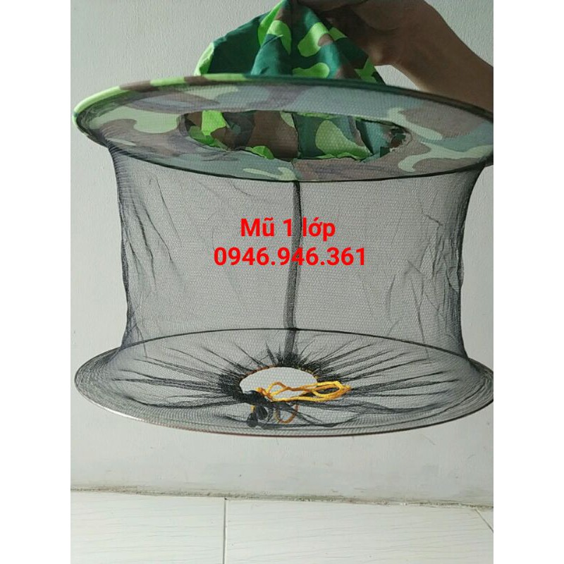 MŨ BẢO HỘ BẮT ONG 1 LỚP,2 LỚP._ MŨ BẢO HỘ CHỐNG ONG ĐỐT