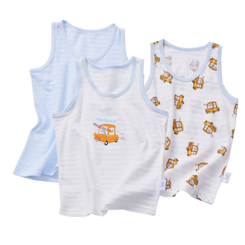 Áo ba lỗ sợi tre xuất Nhật - siêu mát cho bé mặc hè