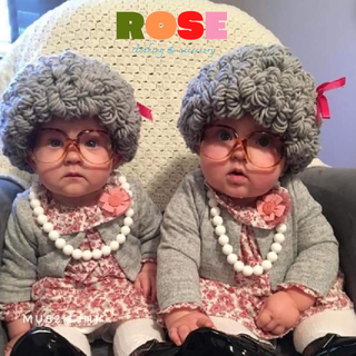 mũ len tóc bà già, ông già cho bé #mulen #mutoc #muchobe