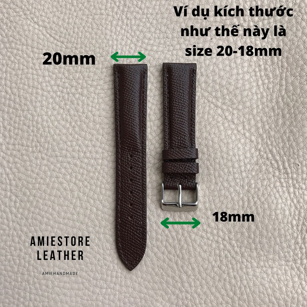 [ Uy Tín ] Dây Đồng Hồ Da Bò - Da Bò Thật - Amiestore Leather