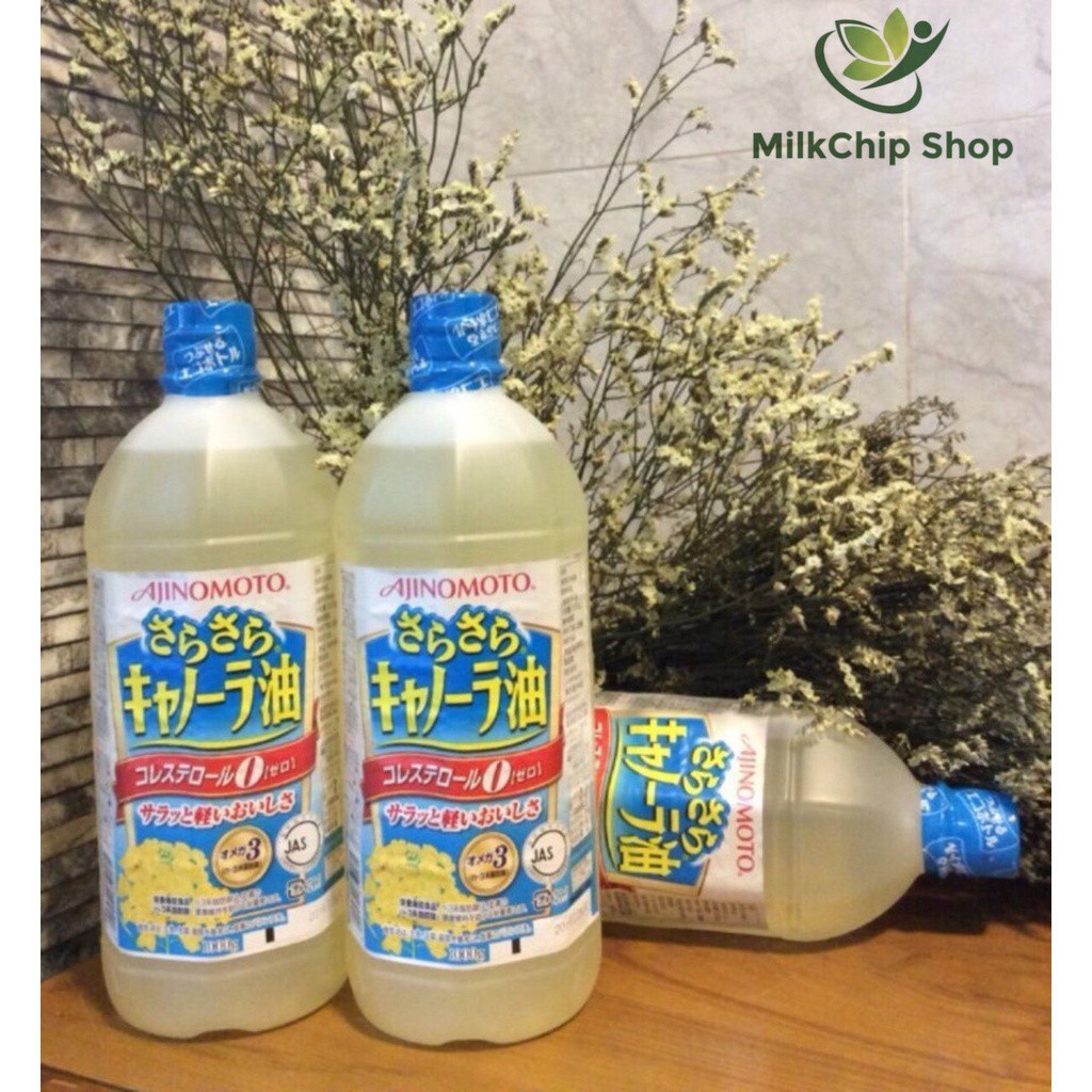 Dầu ăn hoa cải/ dầu hạt cải Ajnomoto Nhật Bản bổ sung omega 3-6 chai 1 lít NA06