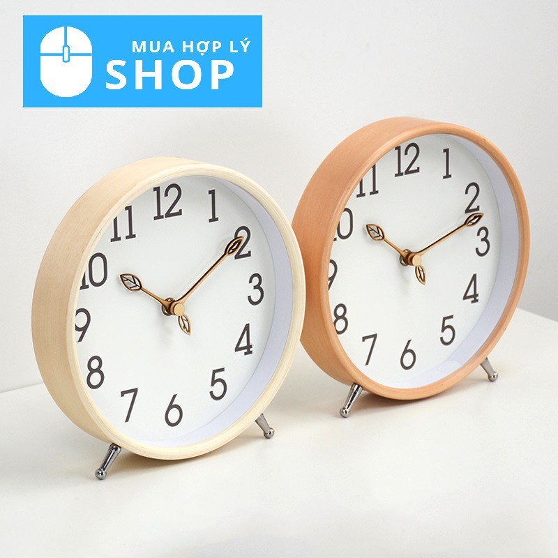 ĐỒNG HỒ ĐỂ BÀN GỖ NGUYÊN BẢN MJK TRANG TRÍ PHONG CÁCH HIỆN ĐẠI XU HƯỚNG CHÂU ÂU - Hàng Nhập Khẩu