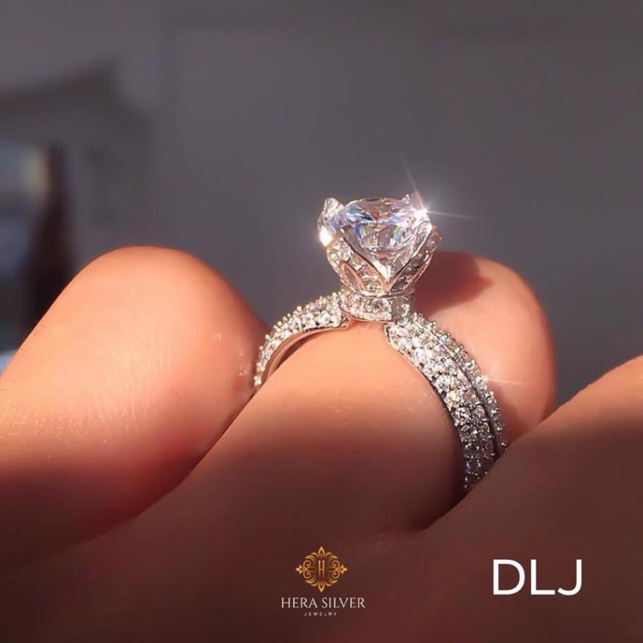Nhẫn bạc nữ đính đá chất liệu bạc 925 cao cấp cực đẹp  [ JQN- Cam kết bạc chuẩn, chất lượng, giá xưởng ]