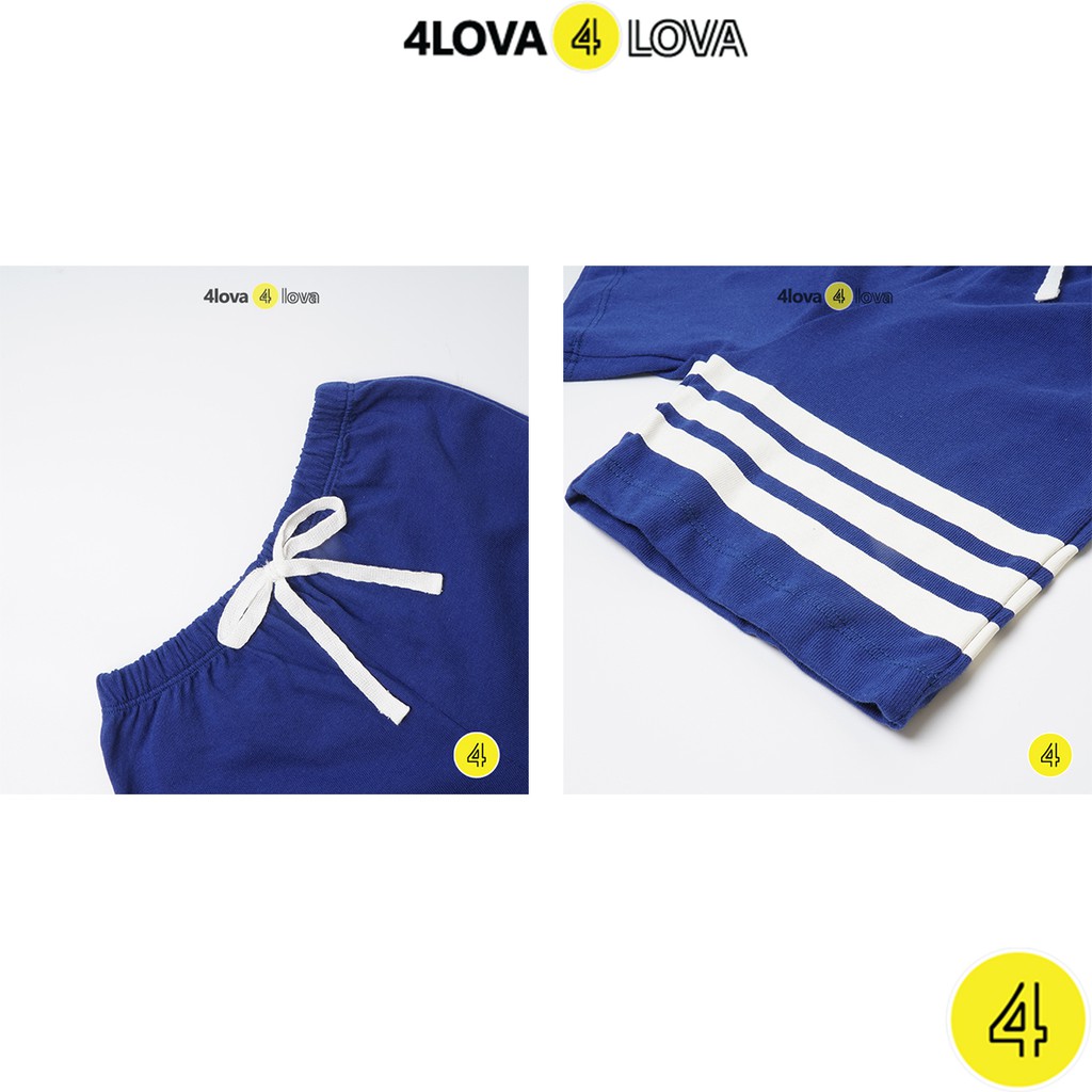 Quần short 4LOVA chất liệu cotton họa tiết cá tính cho bé trai