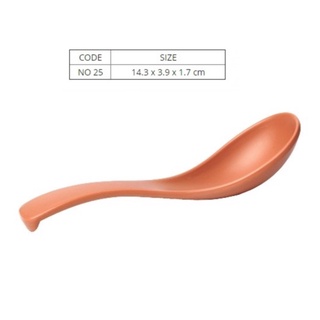 Bộ 10 muỗng súp,chè nhựa Melamine nhám ngói Size 14cm