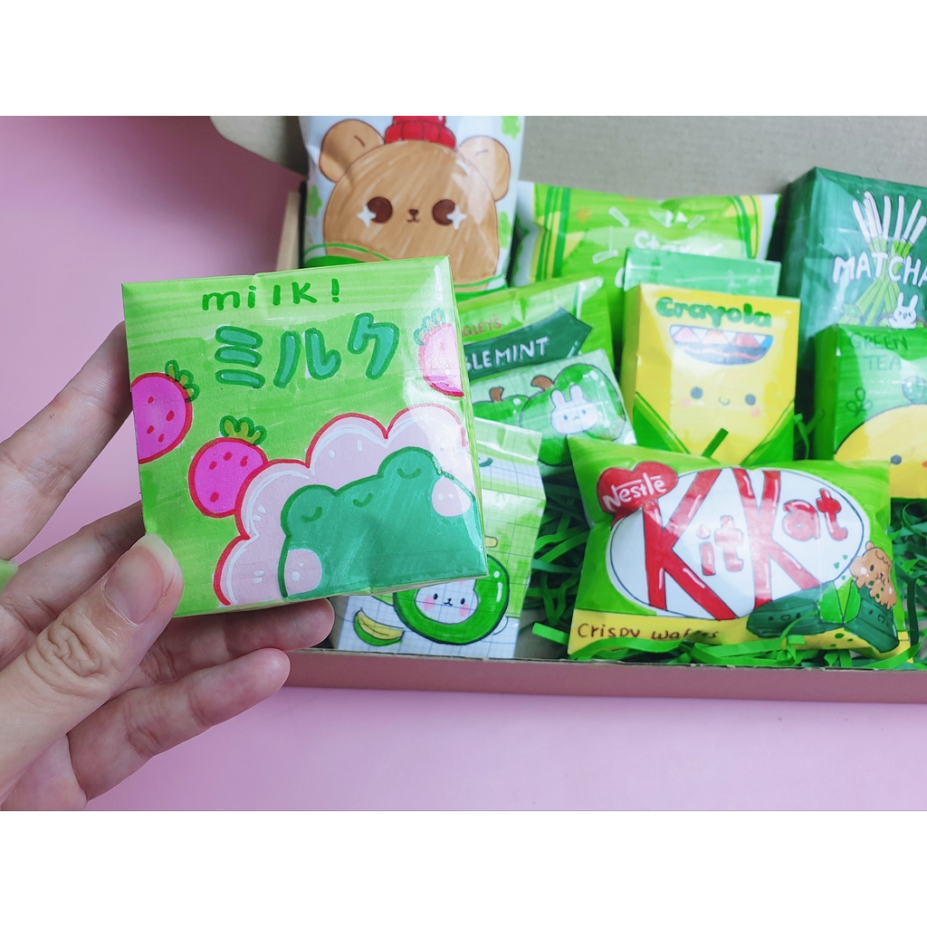 SQUISHY GIẤY HANDMADE , Squishy tông màu xanh lá