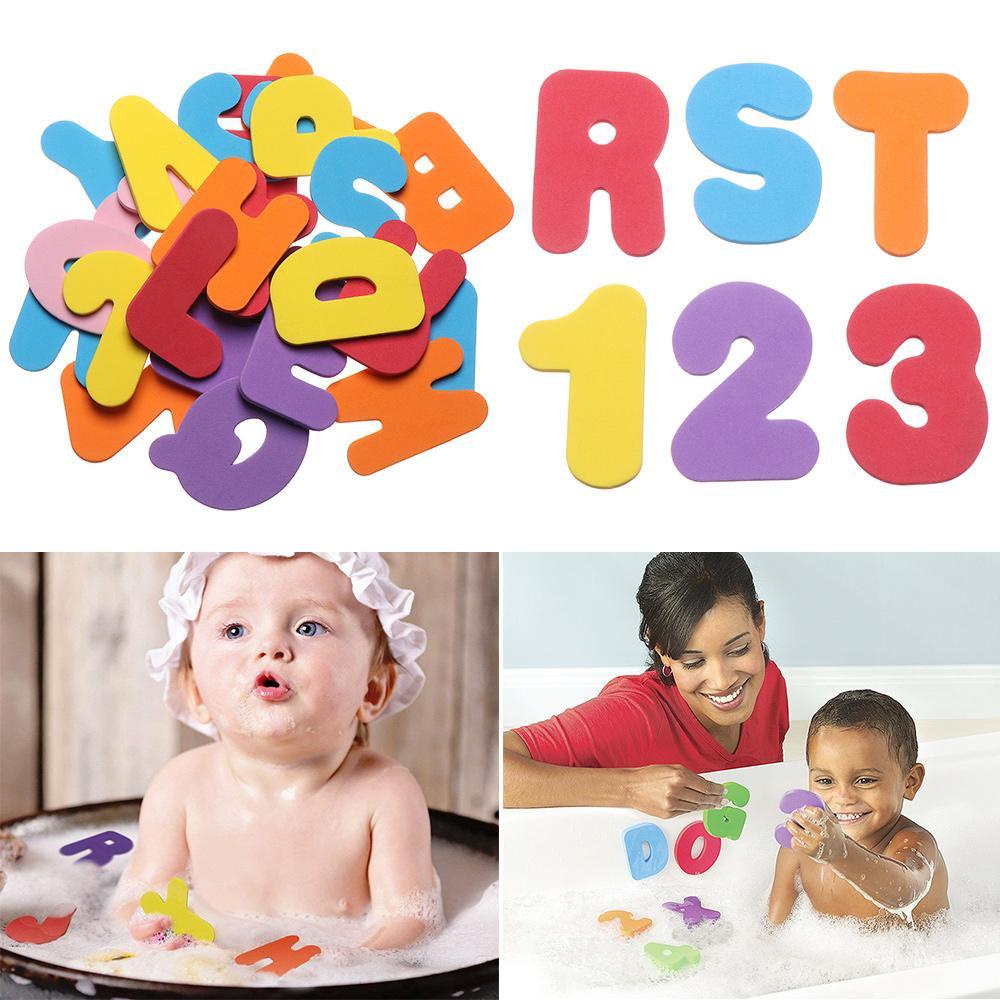 BEBETTERM Set 36 Miếng Đồ Chơi Phòng Tắm Hình Chữ Cái Vui Nhộn