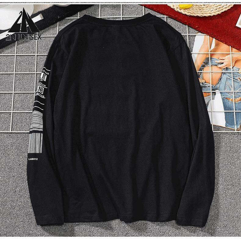 [ Có Ảnh Thật ] Áo thun tay dài form rộng unisex - sweater mã vạch | BigBuy360 - bigbuy360.vn