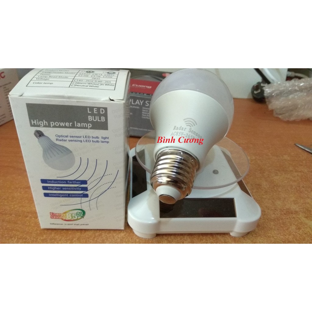 Bóng đèn Radar cảm ứng thông minh tự động bật tắt 5W