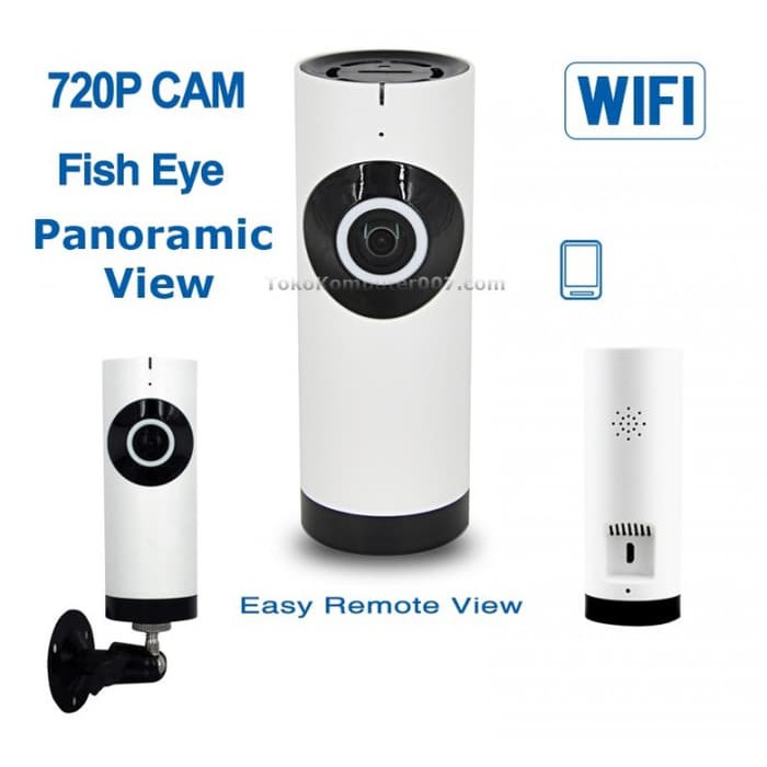 Camera Ip Wifi Không Dây Panoramic Xoay 360 Độ 720p