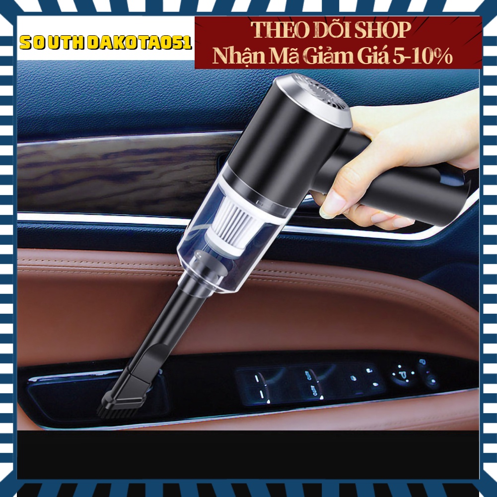 Hàng HOT Máy hút bụi cầm tay mini không dây 120W 6000PA đa năng lực hút siêu mạnh sử dụng hút bụi ô tô, bụi giường【Southdakota051】