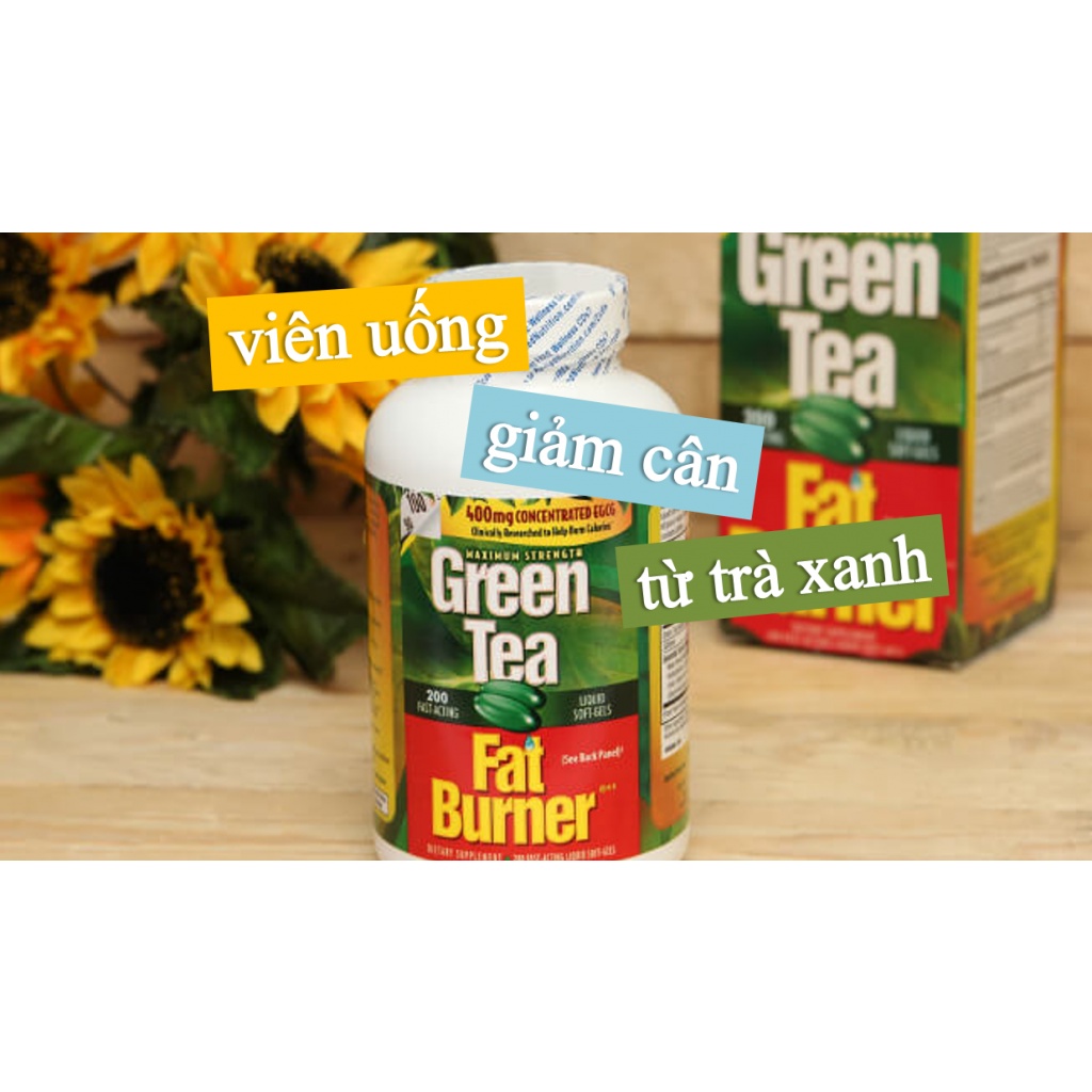 Viên uống giảm cân từ trà xanh Green Tea Fat Burner 200 viên của Mỹ