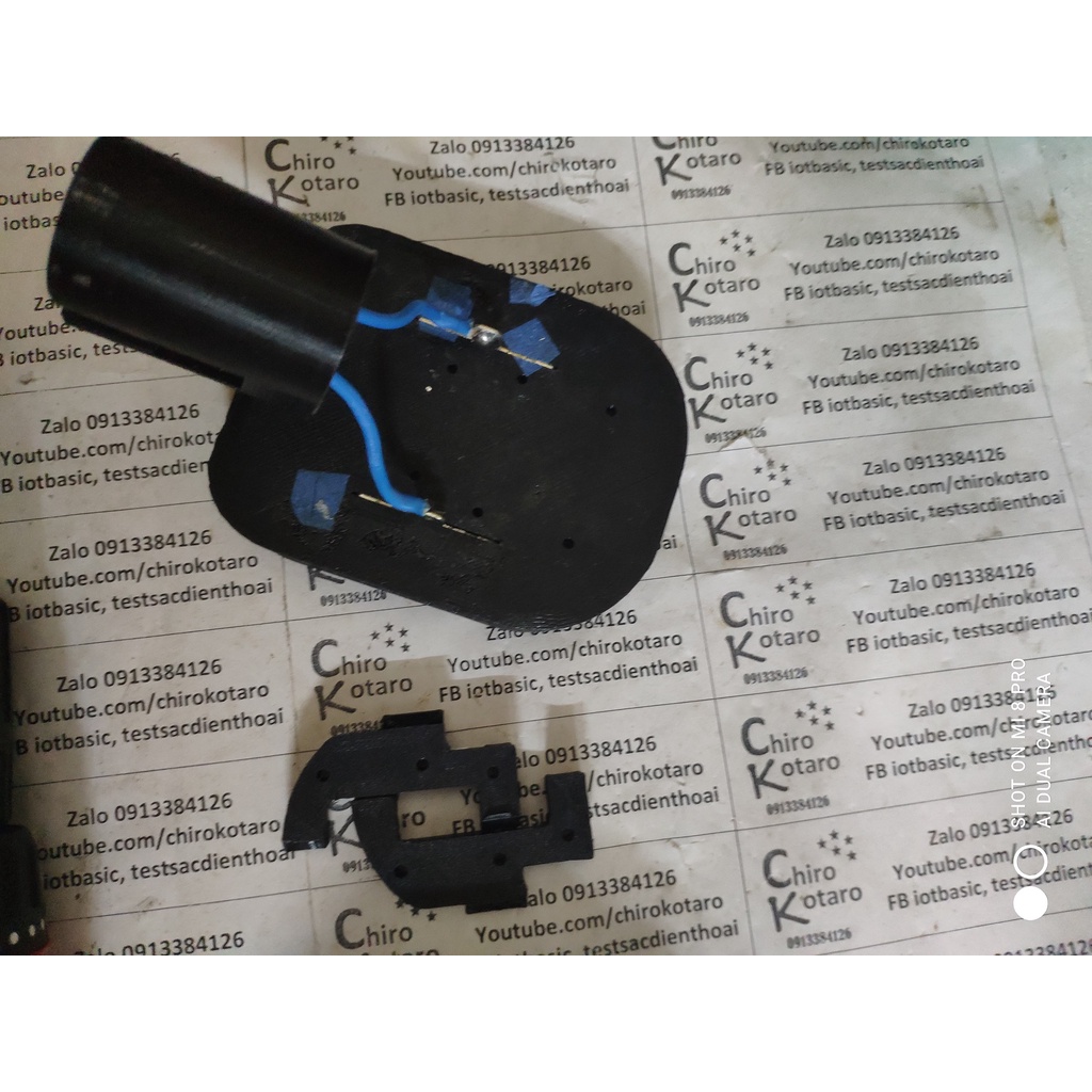 Đế chuyển pin máy khoan, vit Ryobi 7.2V NiCD sang dùng hộp pin cài Makita LXT đóng lại 8.4V