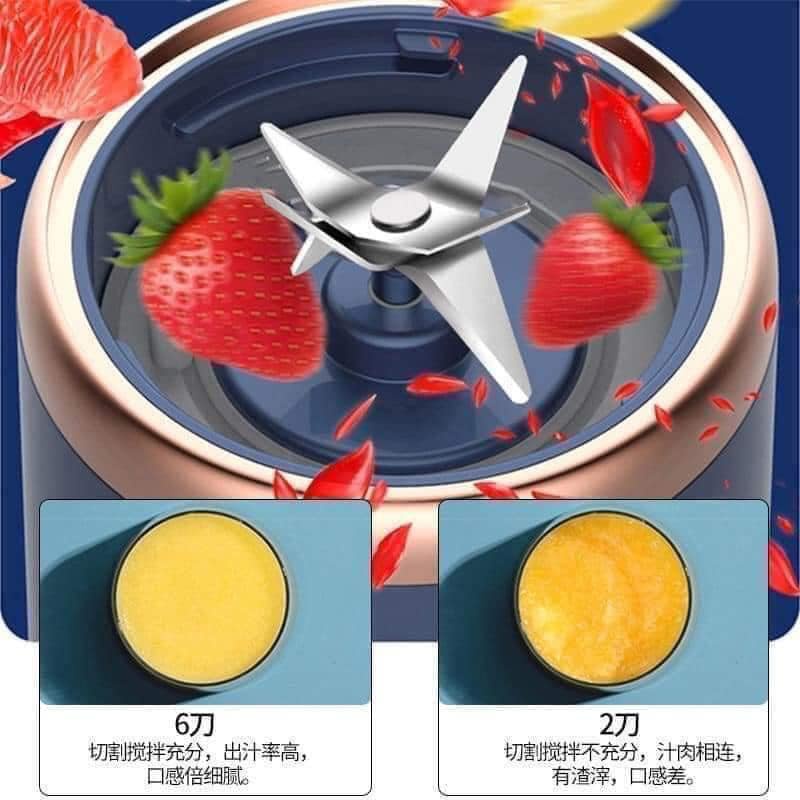 MÁY XAY MINI CẦM TAY 6 LƯỠI JUICING CUP SIÊU TIỆN LỢI, SIÊU GỌN NHẸ TẶNG KÈM NẮP