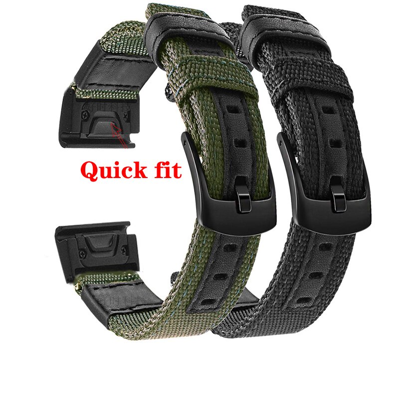 Dây Đeo Bằng Nylon Cho Đồng Hồ Thông Minh Garmin Fenix 5X 5 6 Plus 3 3HR D2 S60 26 22MM