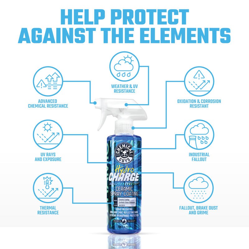 Ceramic bảo vệ chống bám nước sơn - kính - đèn xe Chemical Guys HydroCharge - 473ml