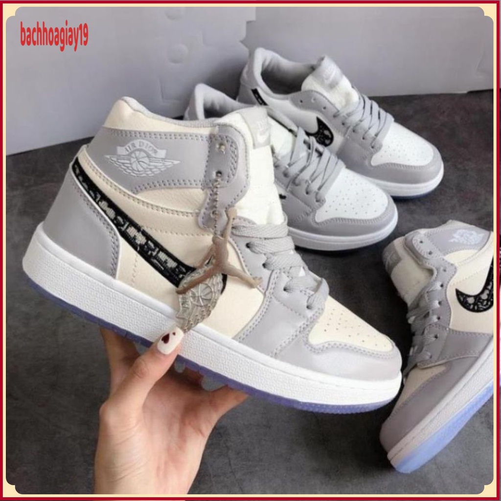 Giày thể thao Jodan dio cổ cao cổ thấp, Giày JD1 dio đế trong nam nữ cao cấp tặng Full Box Bill