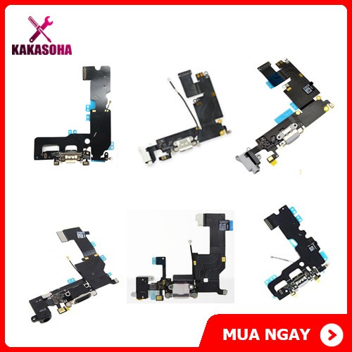 Cụm cáp sạc iP 5, đến 8 plus, cụm cáp chân sạc iP. Cụm mic iP 5 đến 8plus