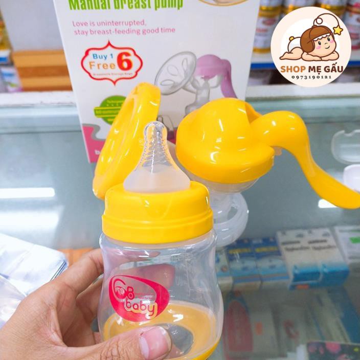 Máy hút sữa bằng tay PPSU GB Baby Hàn Quốc - Tặng 6 túi đựng sữa