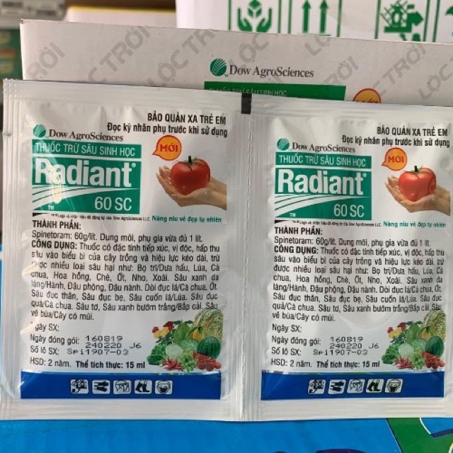 Combo trị bọ trĩ 1 confido+ 1 radiant