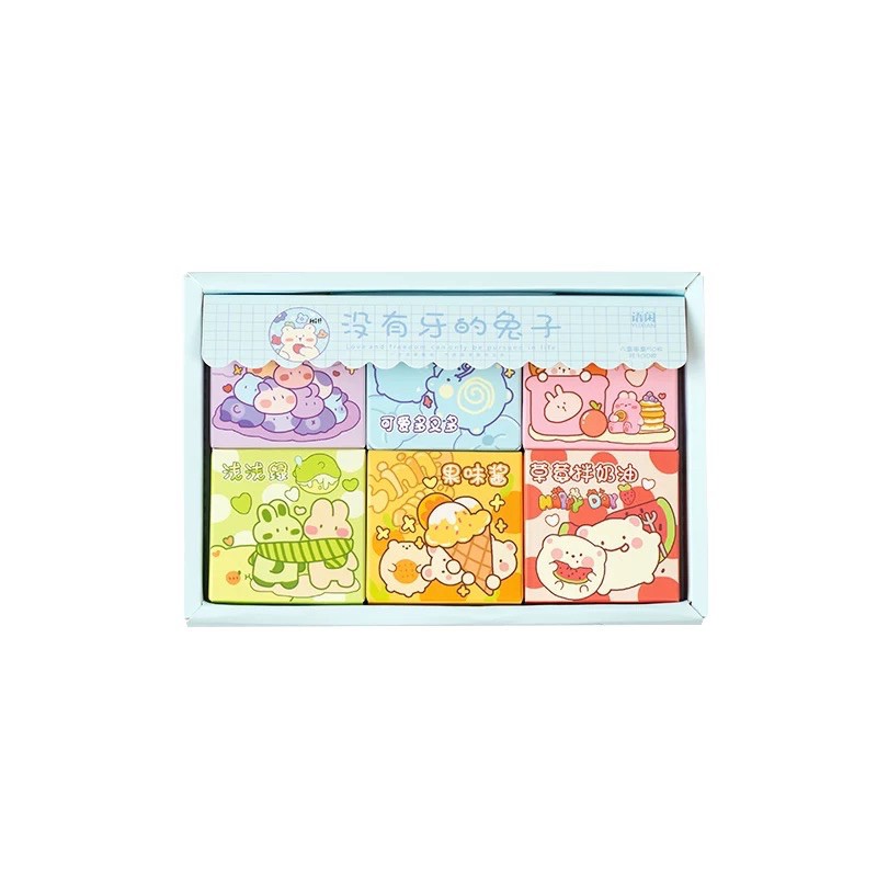 [Mã LIFE2410K giảm 10K đơn 20K] Set 6 hộp 50 pcs stickers dễ thương (có tách lẻ)