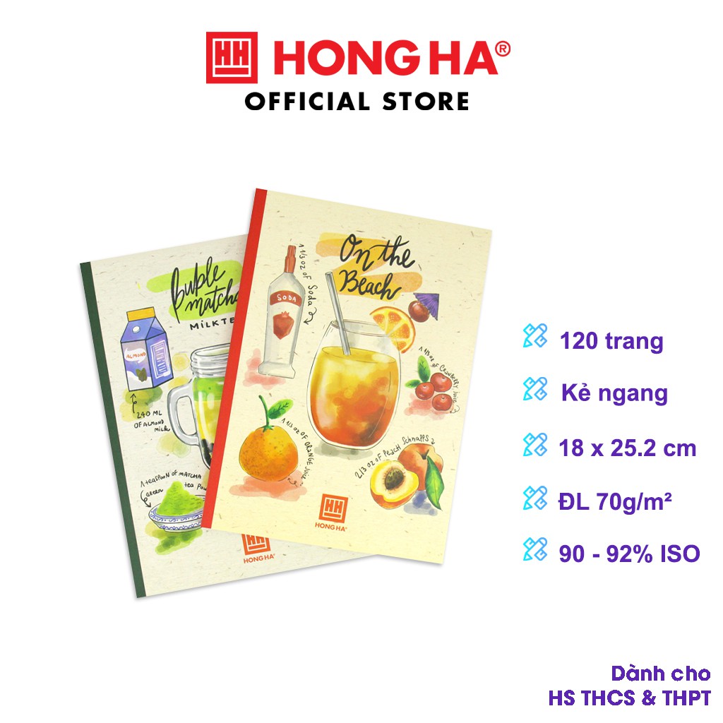 Vở kẻ ngang Hồng Hà Cocktail Hồng Hà - 1428