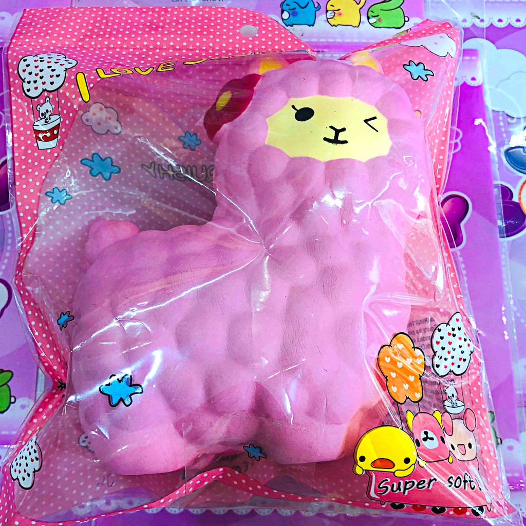 Đồ Chơi Squishy Hình Con Cừu Dễ Thương Màu Hồng