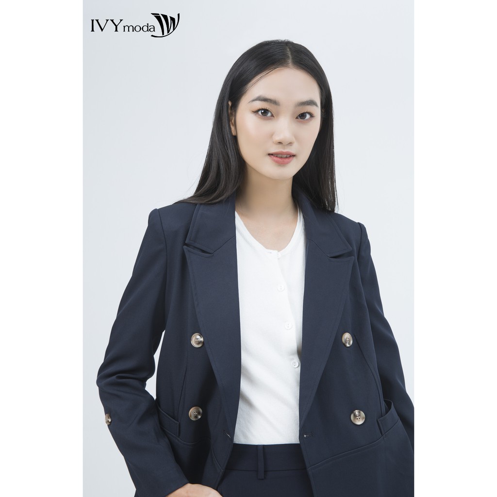 [Mã WABR99 giảm 10% đơn 99K] Áo Vest nữ cổ 2 ve IVY moda MS 67M4666