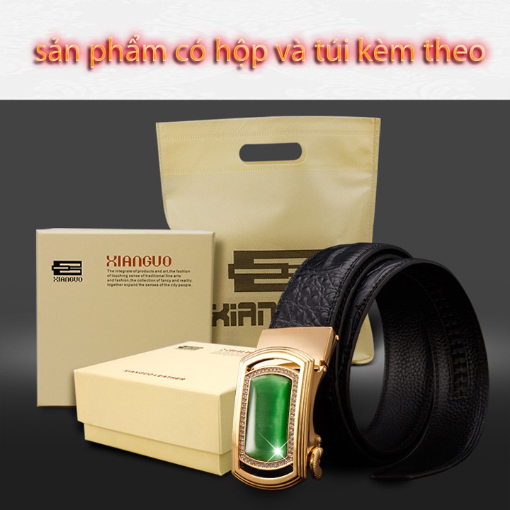 [HÀNG CHẤT] Thắt lưng nam gắn đá mã não sang trọng quý phái NT0010H | BigBuy360 - bigbuy360.vn