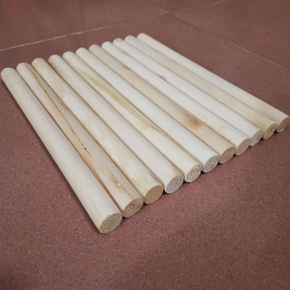 ( Phi Nhỏ) Thanh Gỗ Tròn Phi 16mm, Dài 22cm Gỗ Bồ Đề