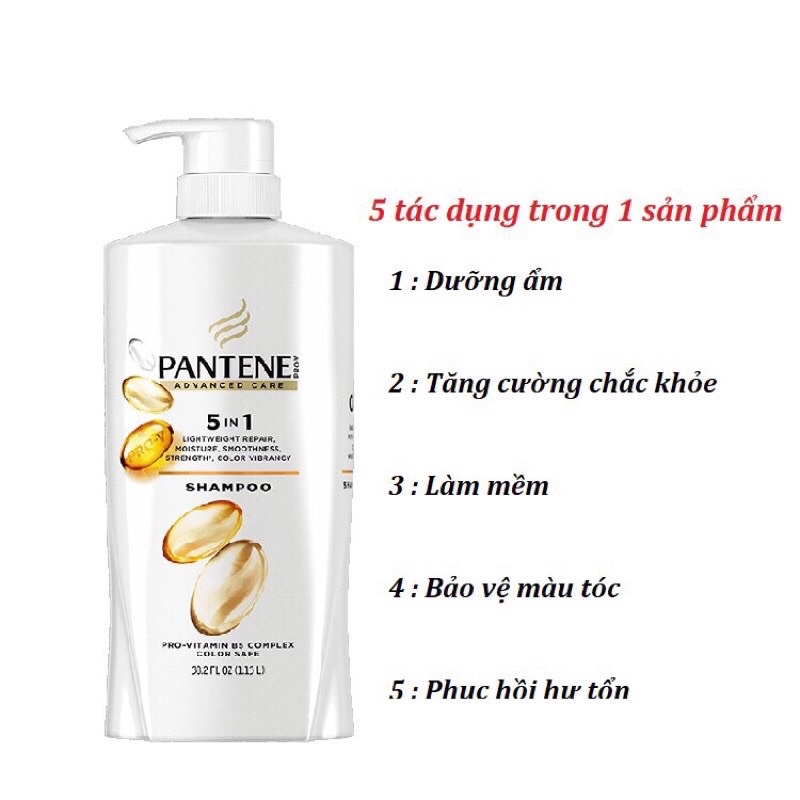 Dầu Gội, Xã 5 in 1 Pantene Pro-V Advanced Care 1,13 Lít