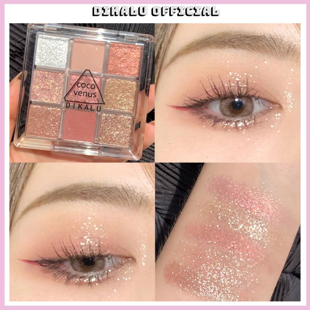 Phấn mắt Dikalu nội địa trung Phấn mắt giá rẻ 9 ô kim tuyến DPM3 | BigBuy360 - bigbuy360.vn