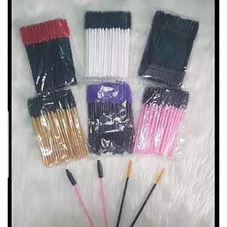 CHỔI CHẢI MI - MÀY ( 10 cái ) - Dụng Cụ Phun Xăm