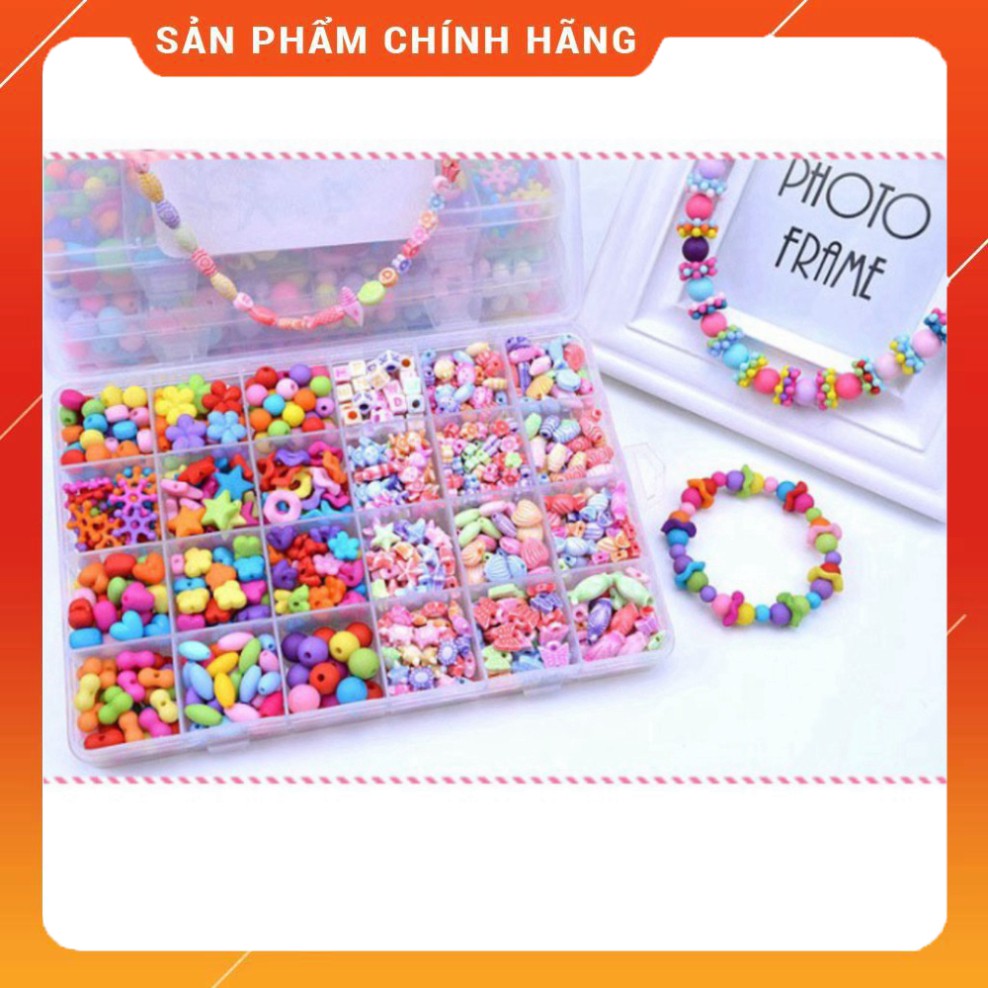 Bộ Xâu Vòng Hạt Cườm 24 Ô Cho Bé Gái | (HO2)