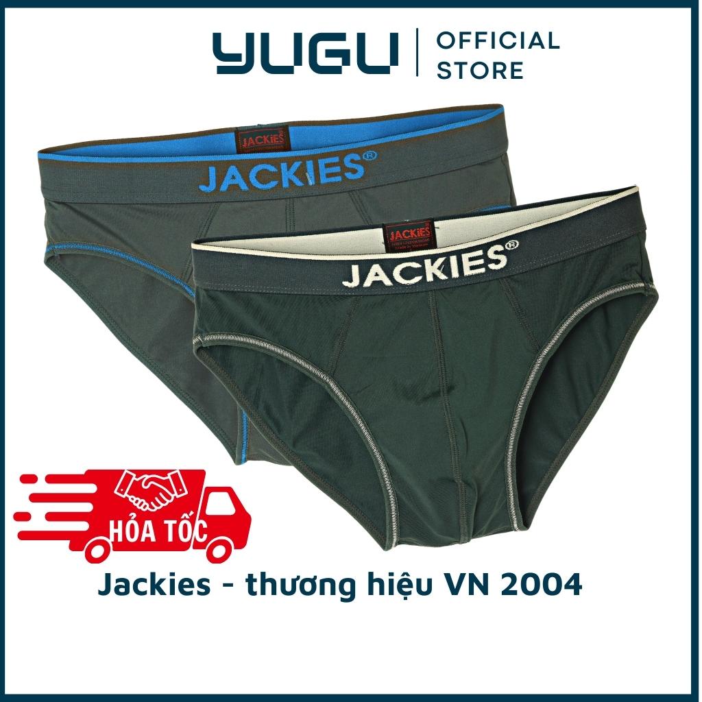 Quần sịp nam cao cấp thun lạnh JACKIES H02 -YUGU quần lót nam tam giác lạnh chính hãng Việt nam 40-90kg,1 chiếc, che tên