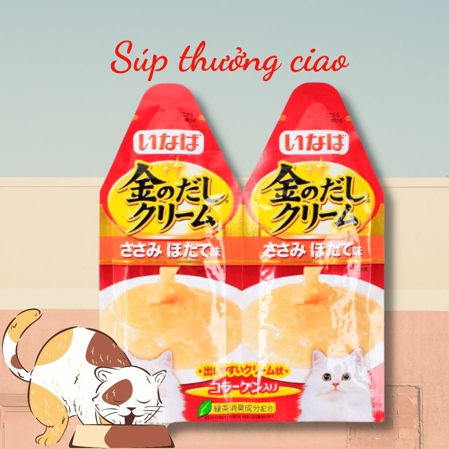 Pate cho mèo Ciao đôi INABA mùi vị đa dạng gói lẻ 30gr - Pate súp thưởng dinh dưỡng cho mèo - TITIPETS