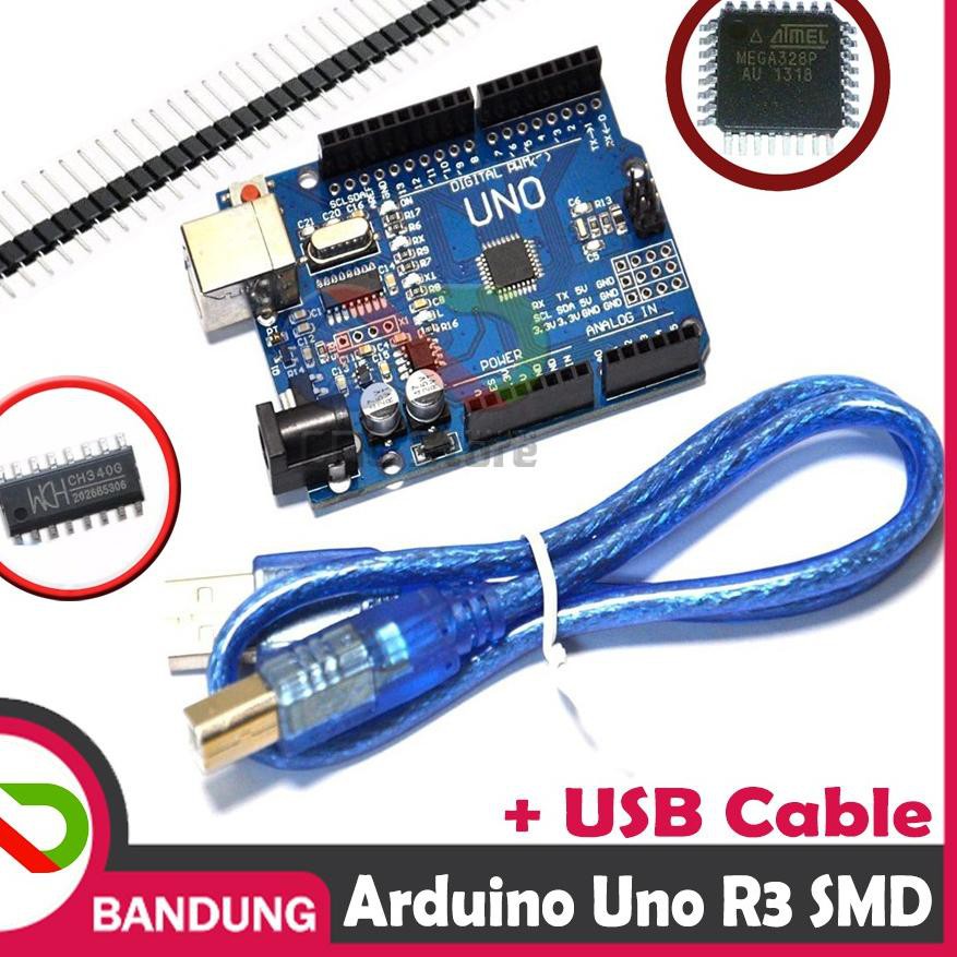 Mới Mạch Arduino Uno R3 Smd Ch340 Atmega328P Plus Usb & Pin Headerqt1...