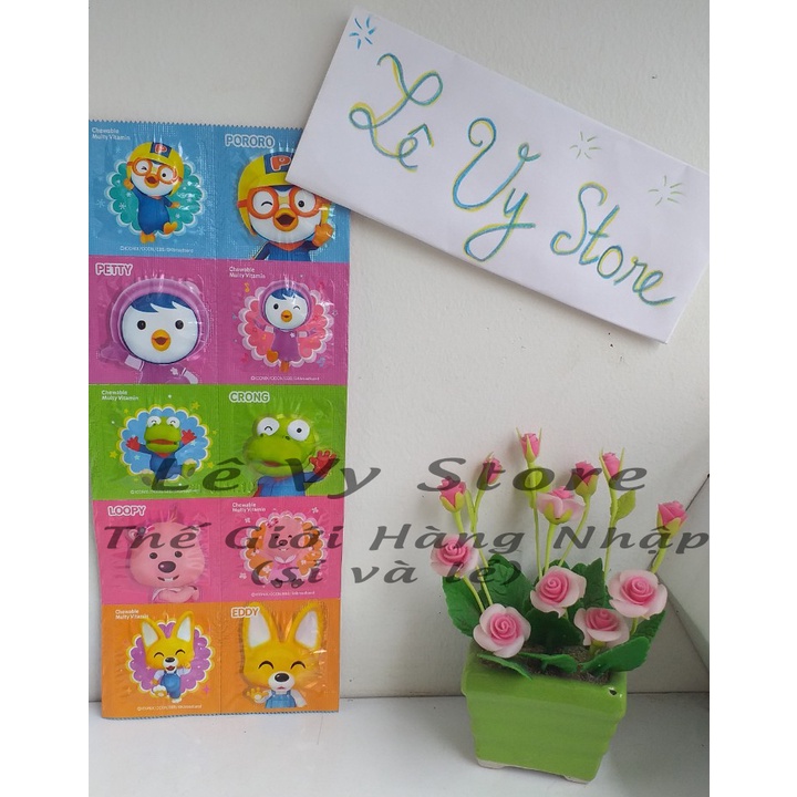 Kẹo Multi- C&D Pororo Màu Hồng 12g(vỉ) Cho Bé - LeVyStore - TheGioiHangNhap