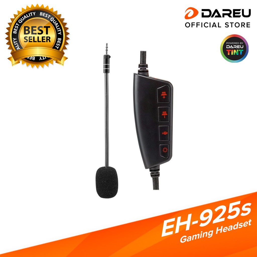 Tai nghe DareU EH925 Black Red/ DareU EH925s mic rời | BigBuy360 - bigbuy360.vn