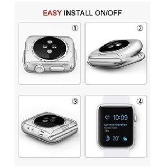Ốp Dẻo Bảo Vệ Màn Hình Cho Đồng Hồ Thông Minh Apple Watch VS Dây Cao Su Series 7/6/5/SE/4/3/2/1 Size 38-40-41-42-44-45mm