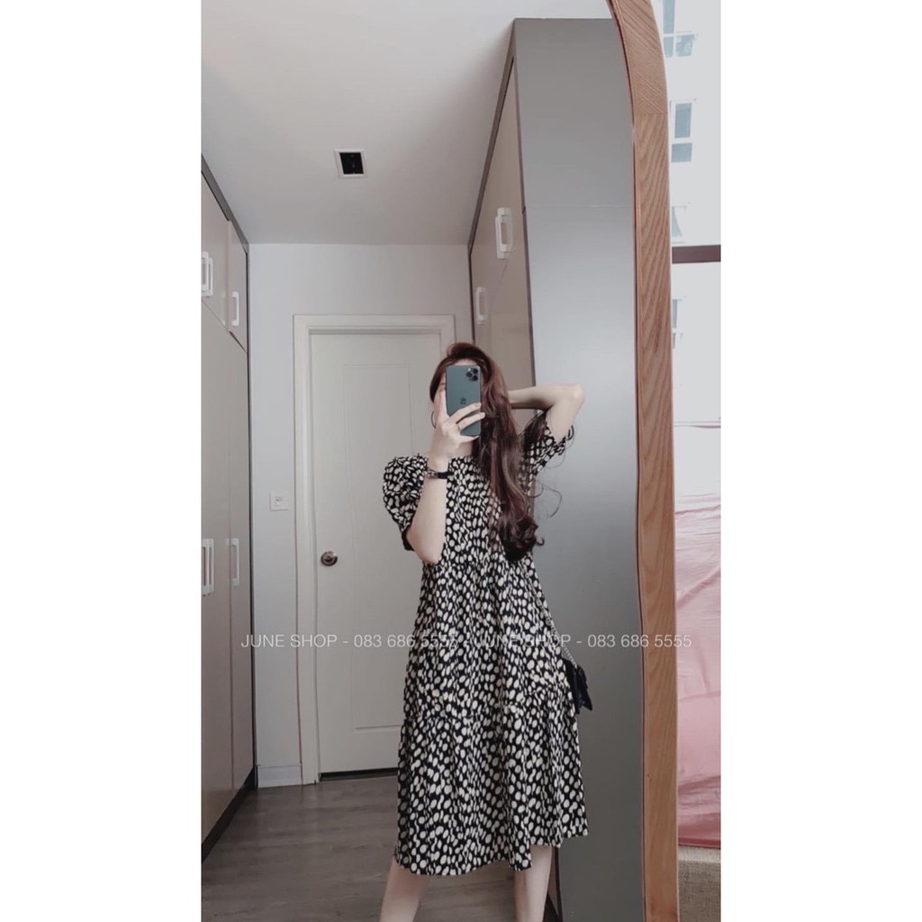 Váy chấm beo big size ( ảnh thật + video)