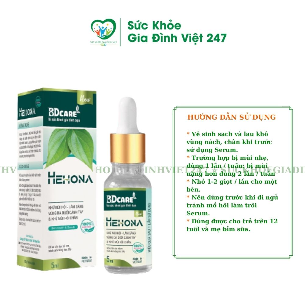 Hehona 5ml - BDcare Serum Khử Mùi Hôi Nách Hôi Chân Suckhoegiadinhviet247