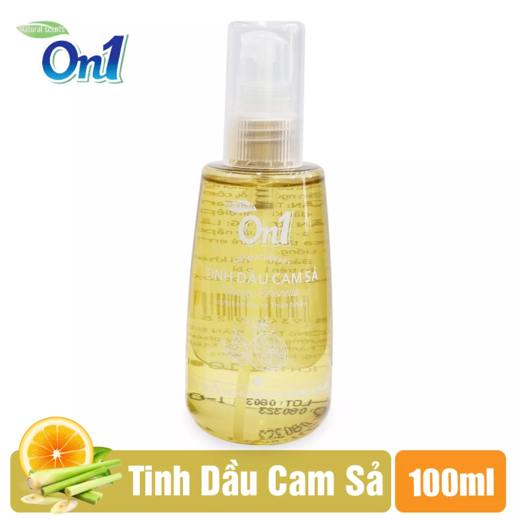 Tinh dầu xịt phòng On1 Hương Cam Sả dung tích 100ml - 100% tinh dầu từ thiên nhiên