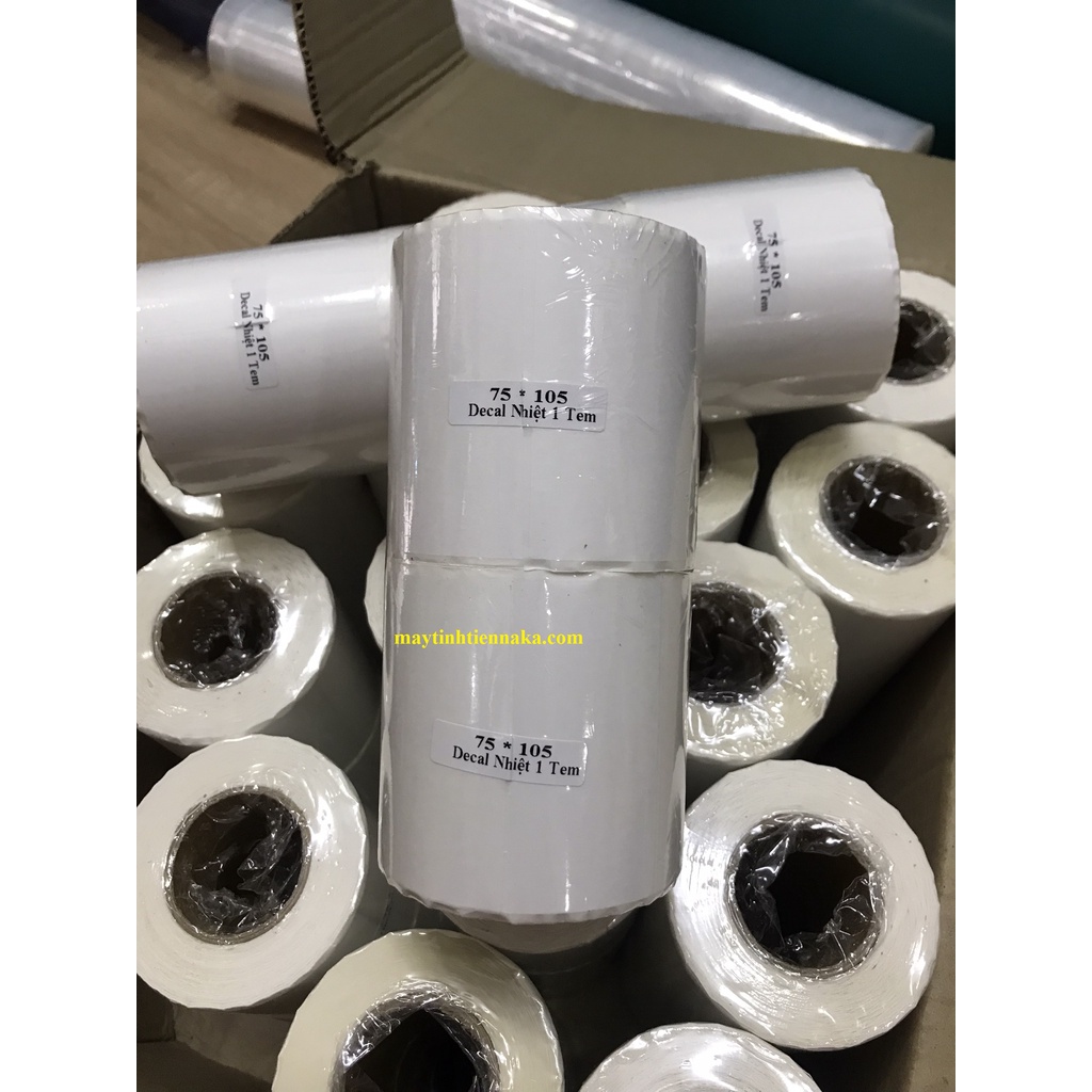 Tem nhiệt 75x105 mm, decal 7.5 x 10.5 cm in đơn bưu cục Best