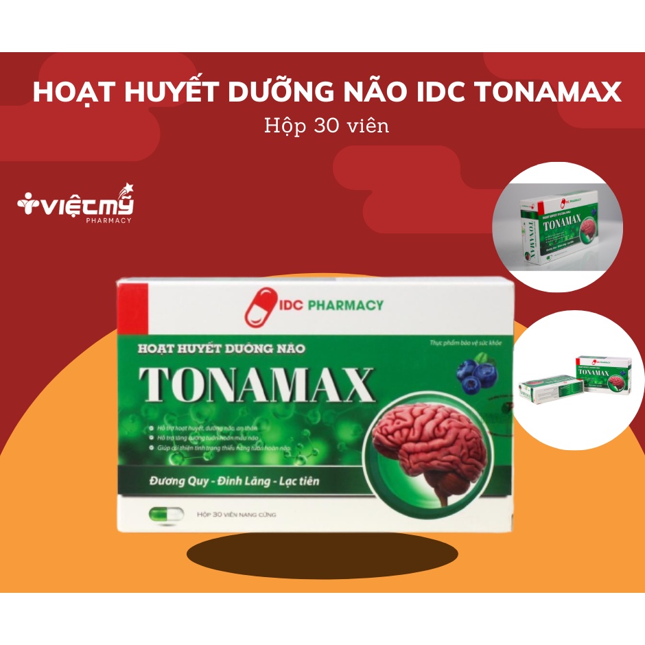 Hoạt huyết Dưỡng Não IDC TONAMAX - Hộp 30 viên