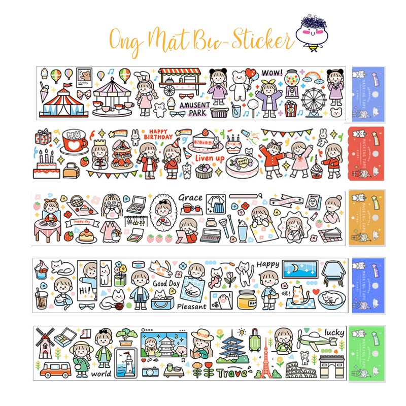 Sticker Dễ Thương Xỉu Lên Xỉu Xuống Dành Cho Học Sinh, Sinh Viên - Ong Mặt Bự